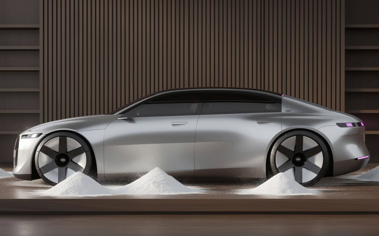 Дигитален проект показва Audi A8 като електрически fastback без традиционна решетка