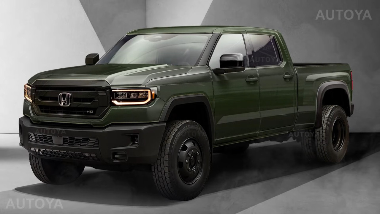 CGI проектът за 2027 Honda Ridgeline HD рисува по-голям пикап