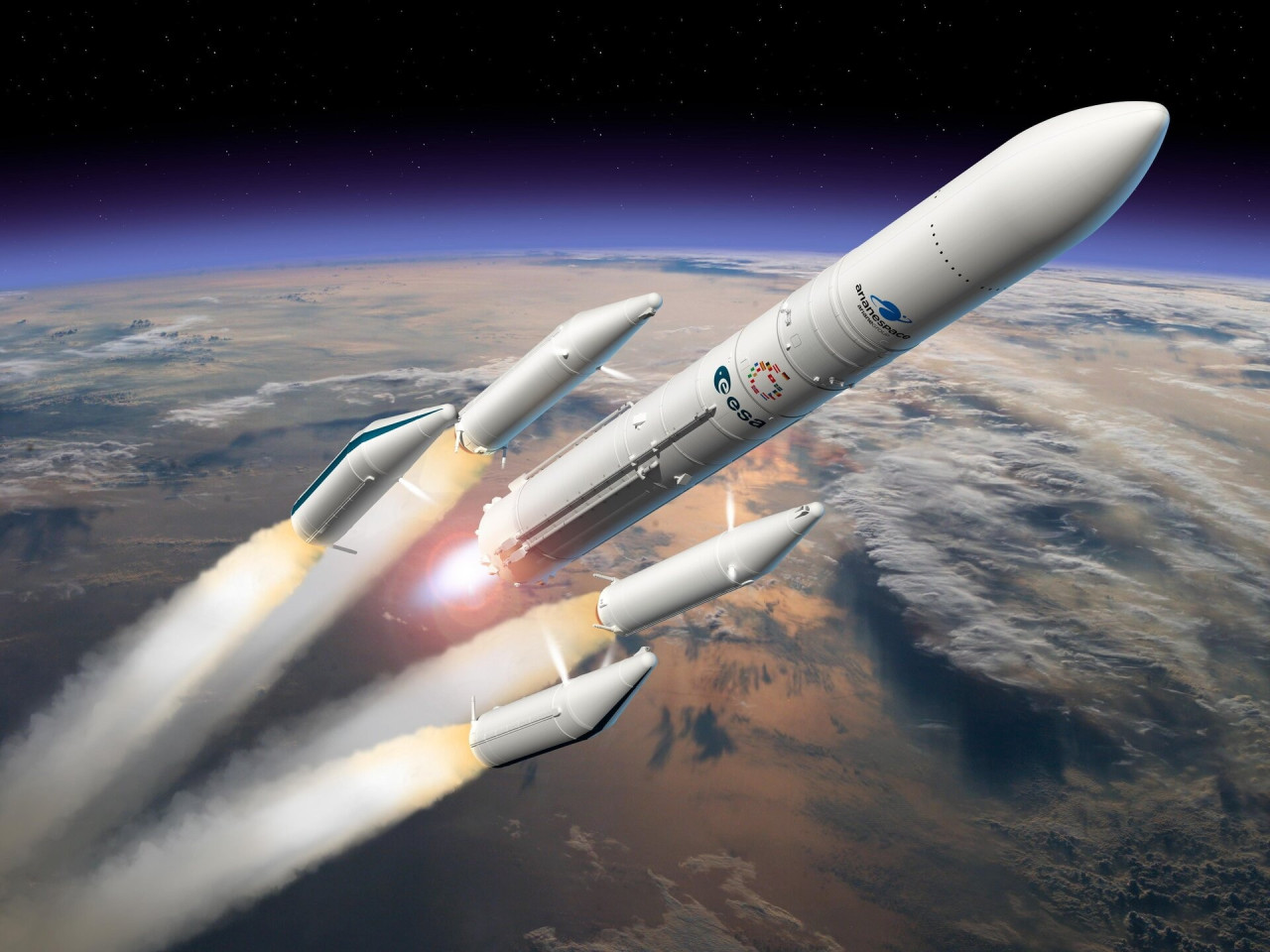 Четирибустерната Ariane 6 (Ariane 64) направи първия си старт