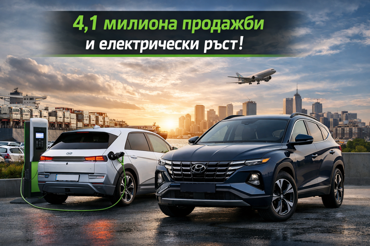 Hyundai отчита 4,1 млн. продажби в света и ръст при електрифицираните модели