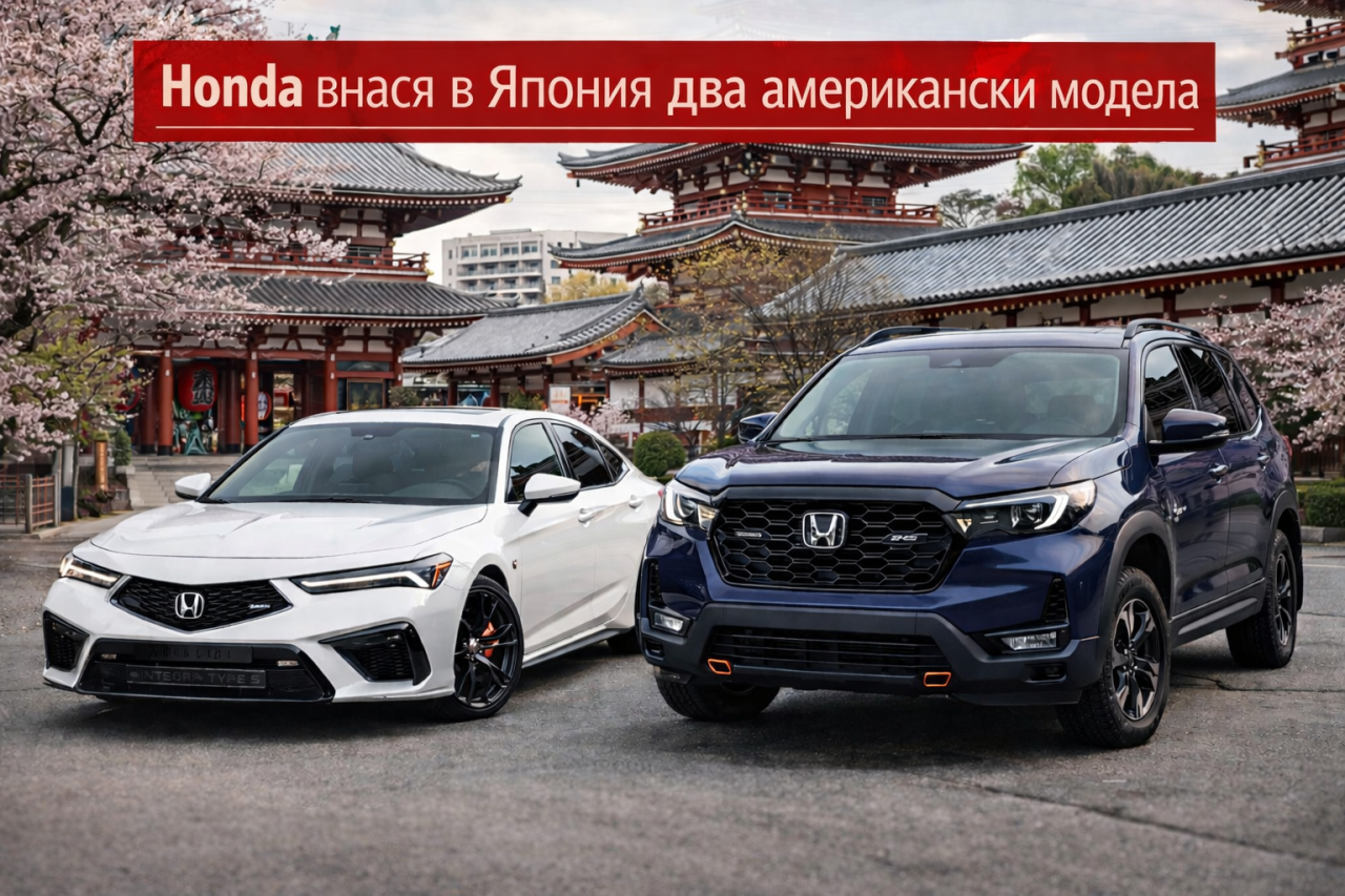 Honda ще изнася произведените в САЩ Acura Integra Type S и Honda Passport за Япония