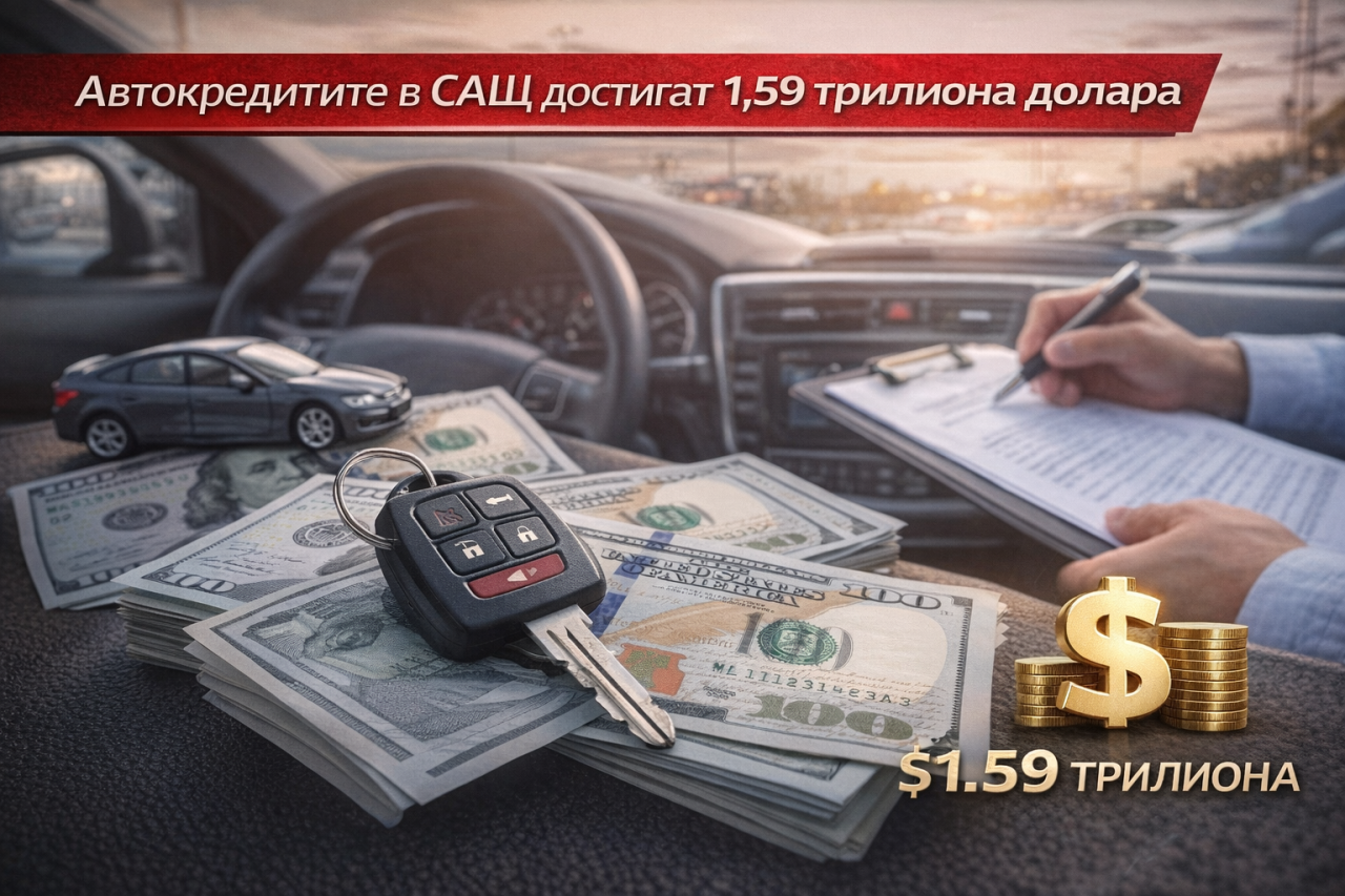Автомобилният дълг в САЩ достига 1,589 трилиона долара