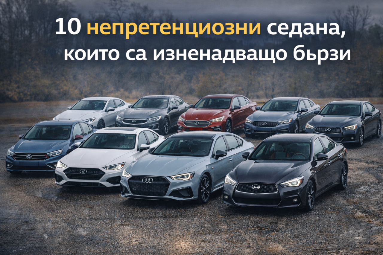 10 непретенциозни седана, които са изненадващо бързи