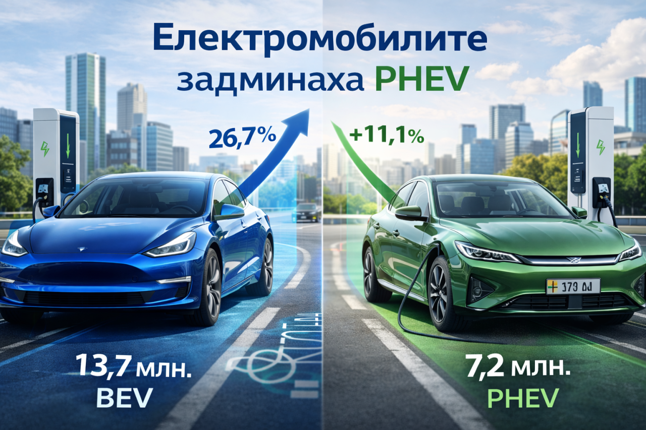 Най-продаваните нови BEV и PHEV модели в света през 2025 г.