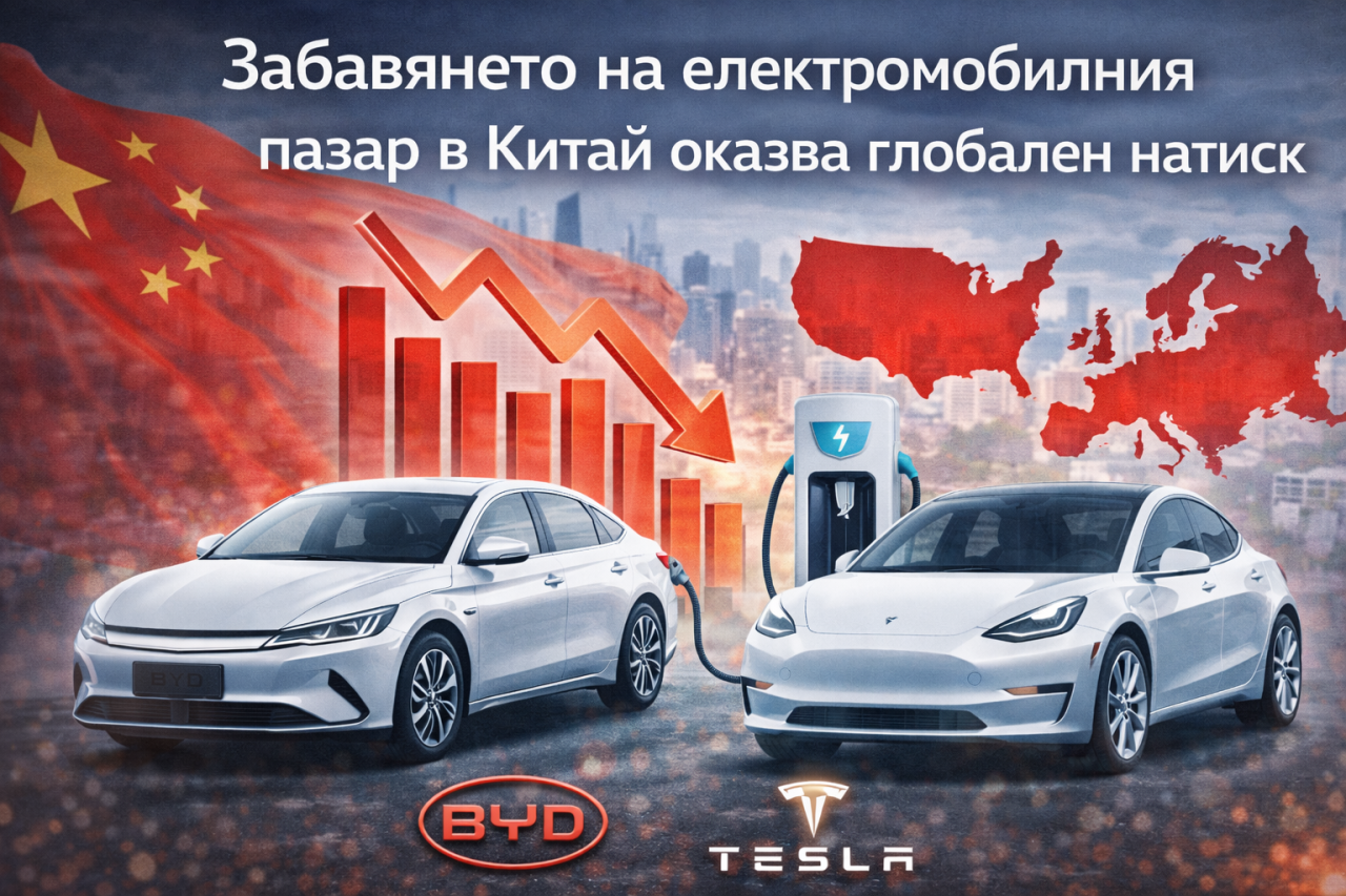 Забавянето на електромобилния пазар в Китай оказва глобален натиск