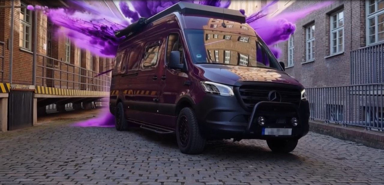 Niffler е премиум приключенски ван с огромен гараж и сервиз за планински велосипеди