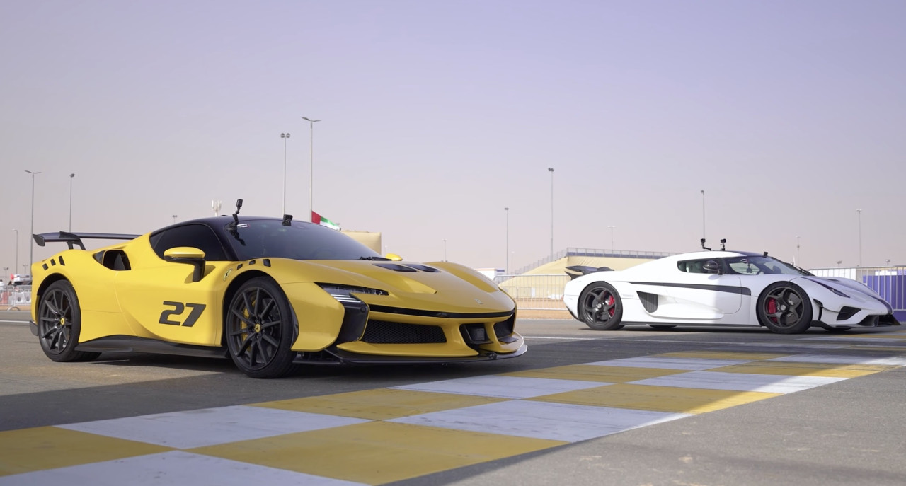 Ferrari SF90 XX срещу Koenigsegg Regera: драг дуел на 402 м