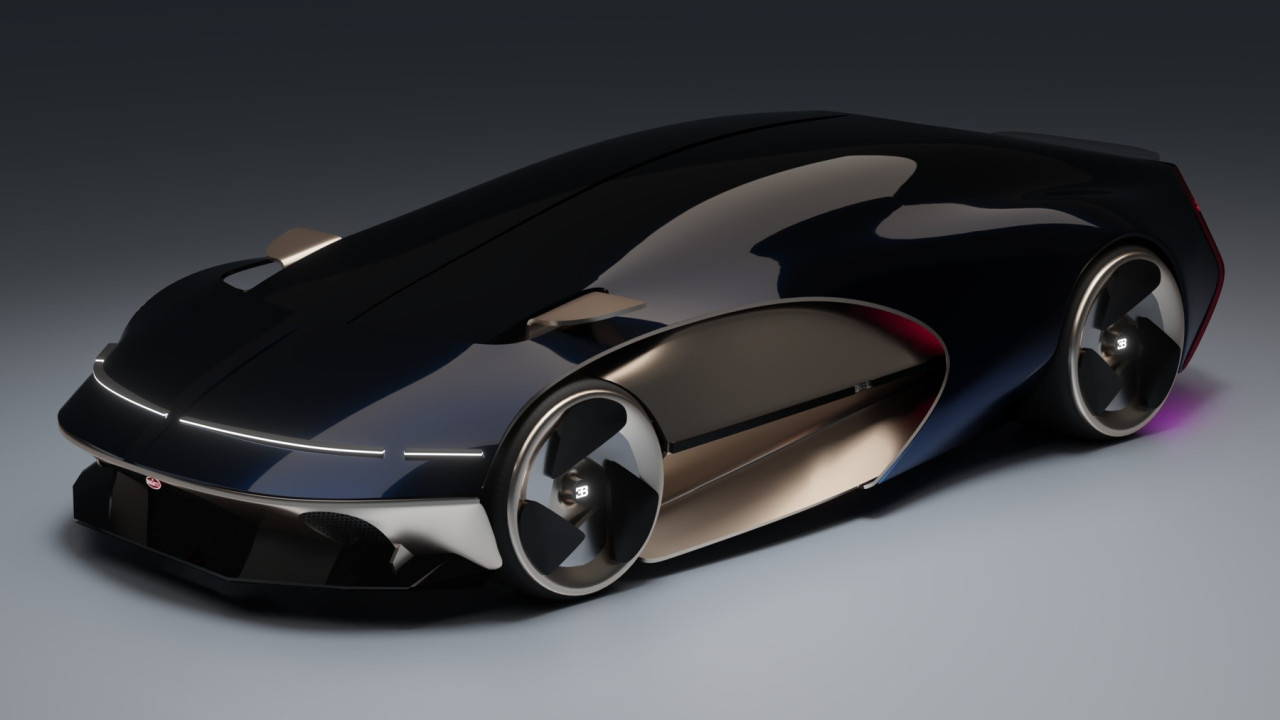 Bugatti Type 112: CGI визия за радикален електрически хиперавтомобил