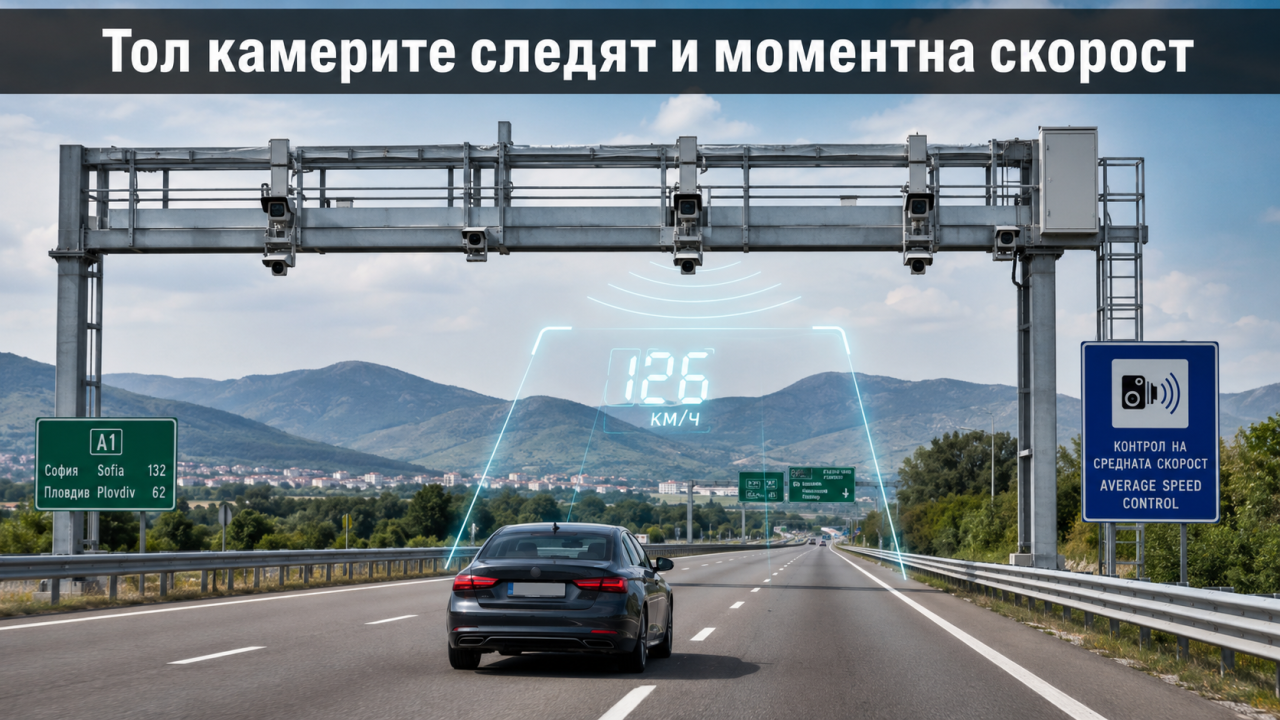 Тол камерите ще снимат и моментна скорост