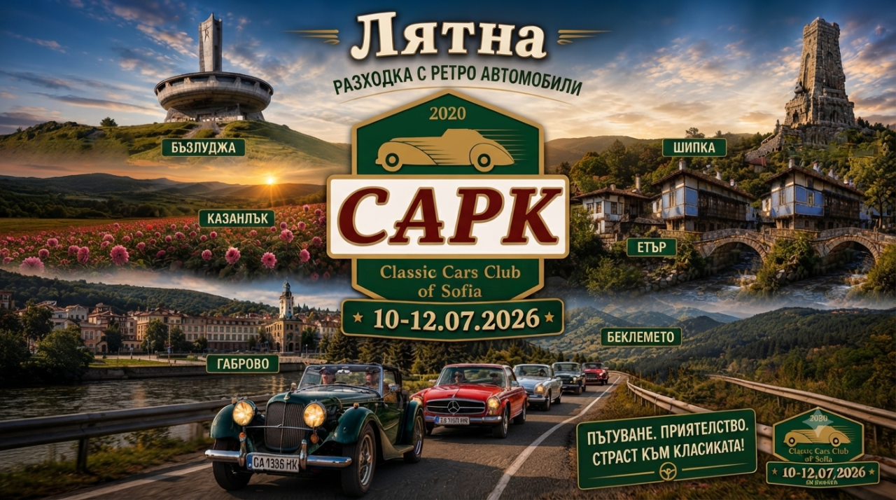 САРК събира ретро автомобили и история в уникален маршрут през Балкана