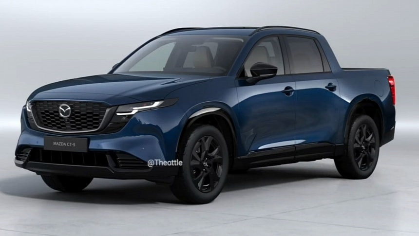 Японският отговор на Maverick: Mazda CT-5 оживява в изненадващ виртуален рендър като стилен унибоди пикап