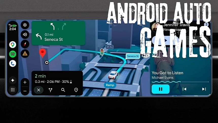 Android Auto получава пълноекранни GameSnacks игри с нов жест за управление