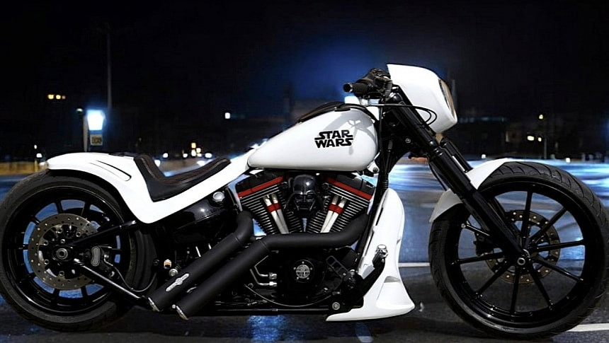 Harley-Davidson „Stormtrooper“: Къстъм шедьовър в стил Star Wars превръща легендарния Breakout в имперска икона