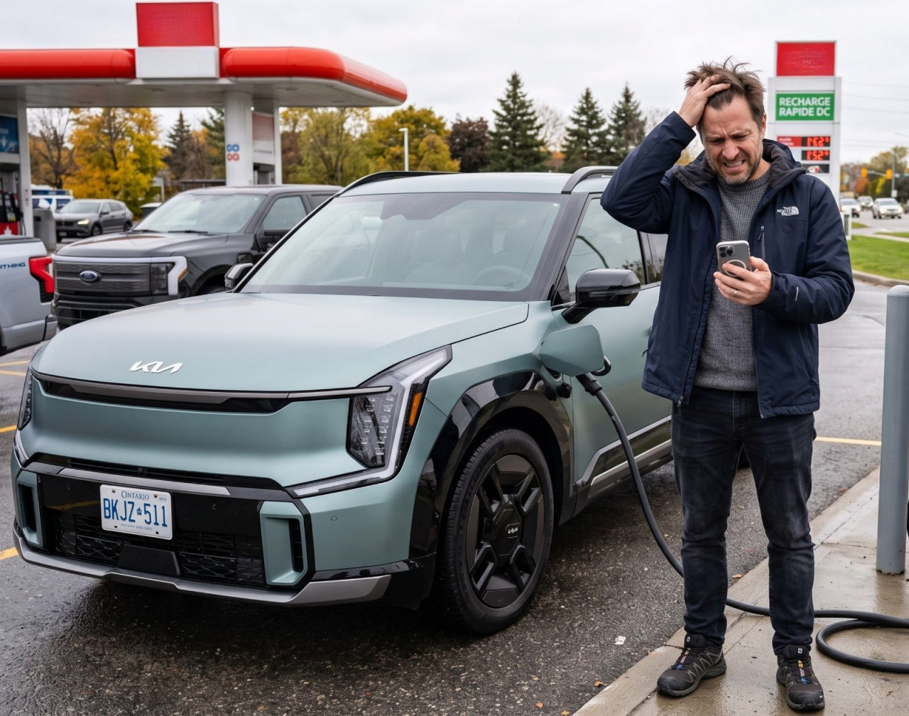 Шокираща сметка за зареждане: Kia EV9 „натрупа“ близо 14 000 евро след софтуерен срив