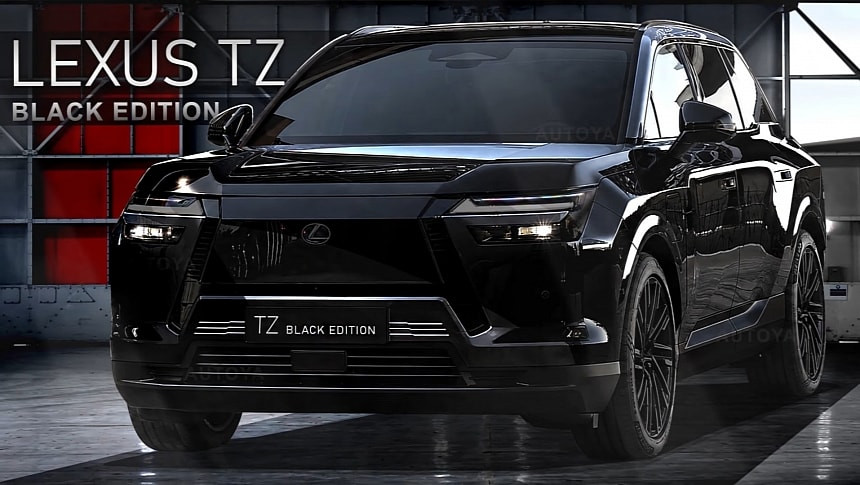 Lexus TZ Black Edition: Дигитални рендери разкриват агресивна визия за бъдещия електрически флагман