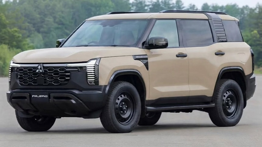 Mitsubishi Pajero с ръчна кутия: базов рендър показва по-достъпна версия на новия офроуд SUV