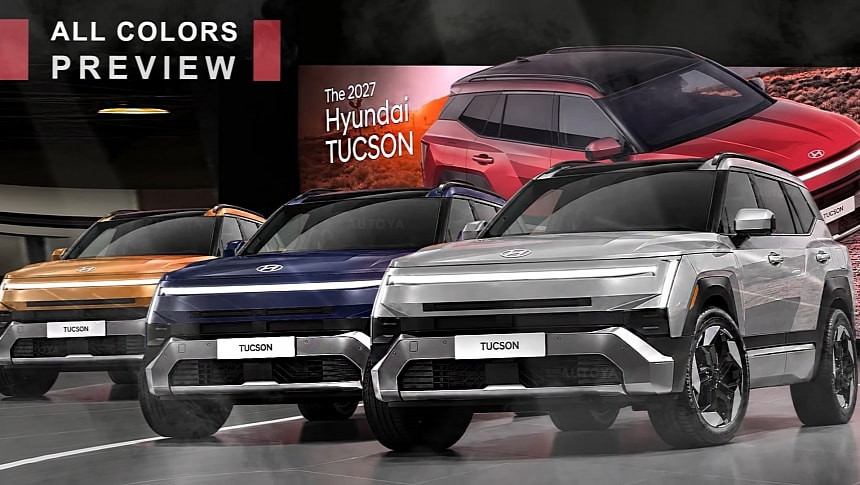 Радикална трансформация в пиксели: Новият Hyundai Tucson 2027/2028 светва в пълна цветова палитра чрез дигитални визуализации