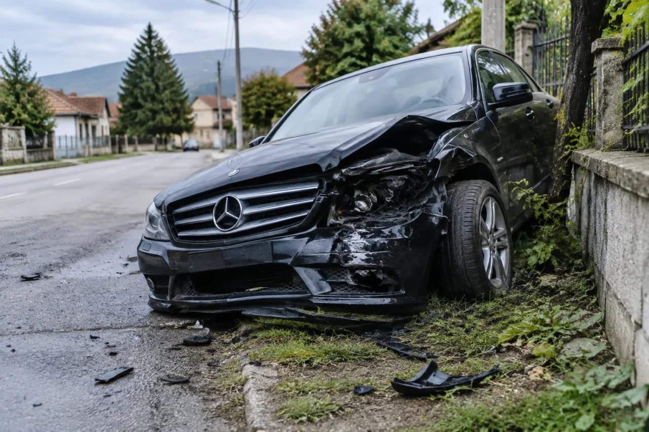 15-годишен без книжка катастрофира с Mercedes в Горно Черковище