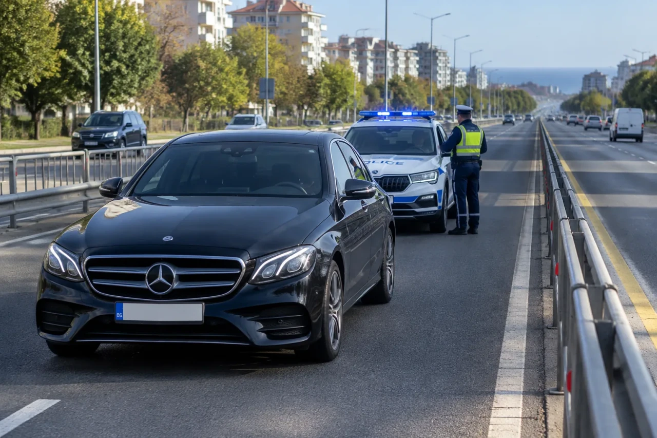 Mercedes навлезе в насрещното в Бургас и полицията го спря