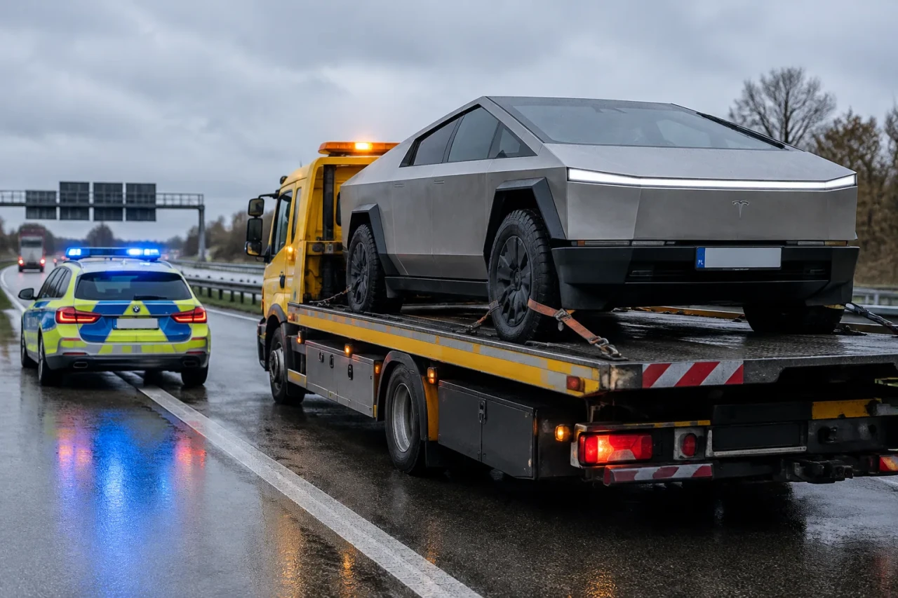 Tesla Cybertruck спряn на A99 заради липсваща категория