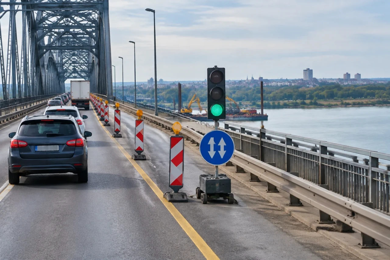 „Дунав мост“ при Русе въвежда двупосочно движение в една лента
