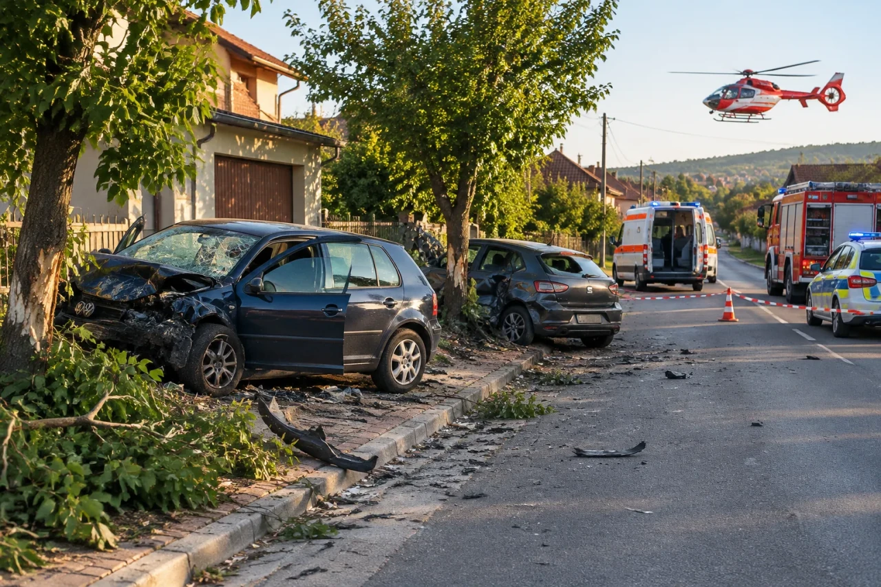Volkswagen Golf 4 катастрофира в Девене, хеликоптер вдигна пострадал