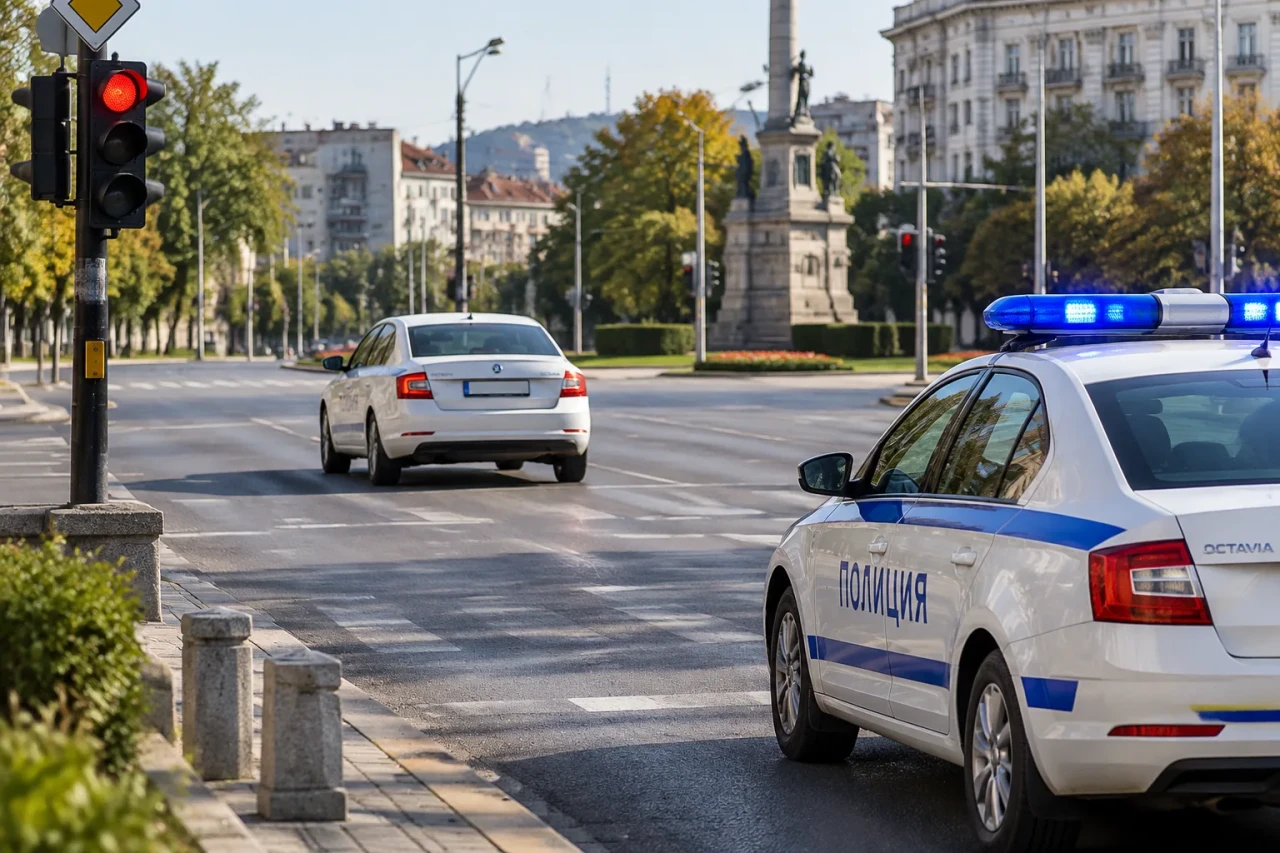 Шофьор мина на червено в Пловдив и загуби 10 точки