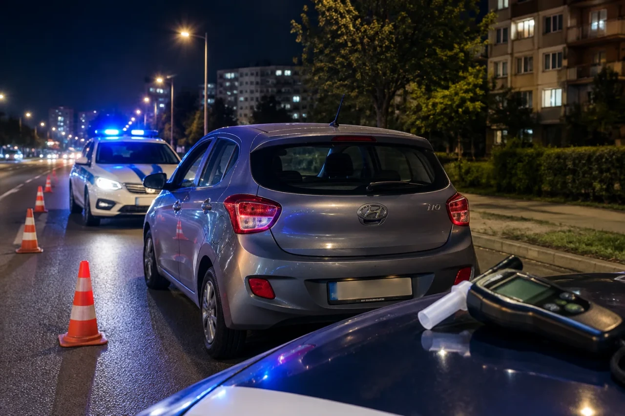 ОДМВР Бургас задържа шофьор на Hyundai i10 с 1,33 промила