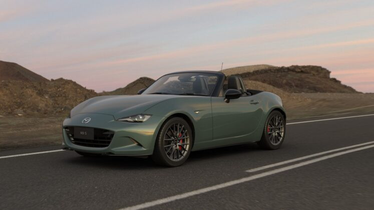 Mazda MX-5 2026 дебютира с нов цвят Zinc Green Metallic и подобрени системи за безопасност