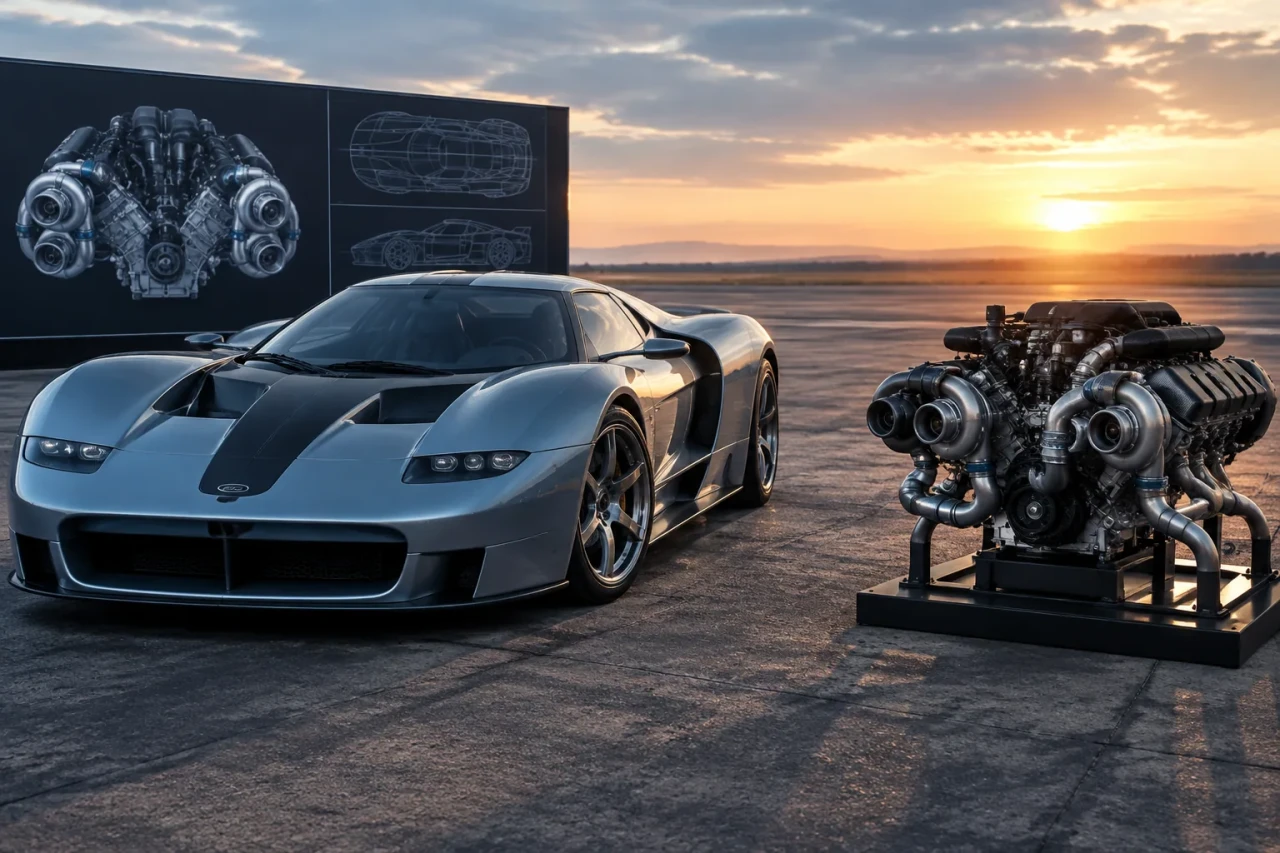 Ford GT90 показа V12 с четири турбини и 720 к.с.