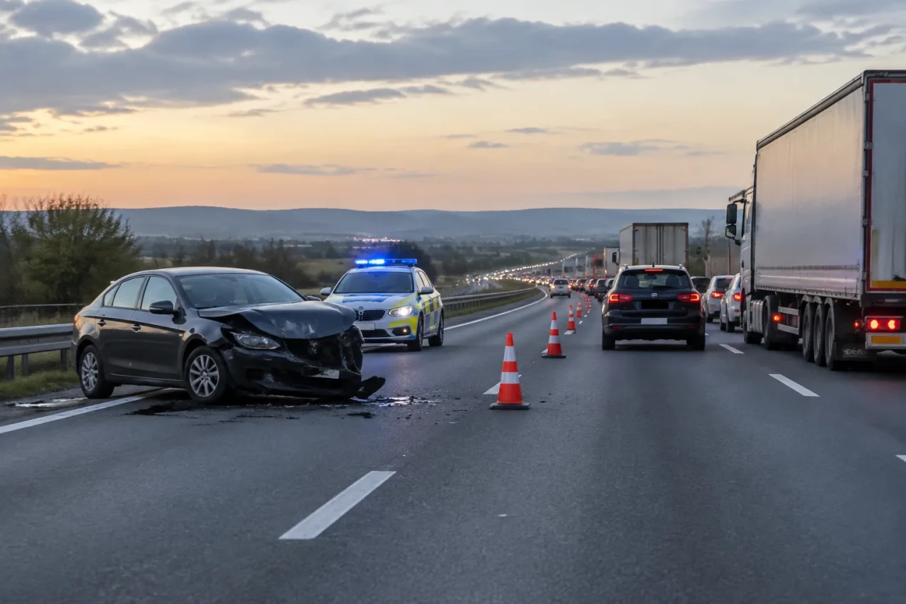 АМ „Тракия“: Катастрофа затвори изпреварващата лента при км 25
