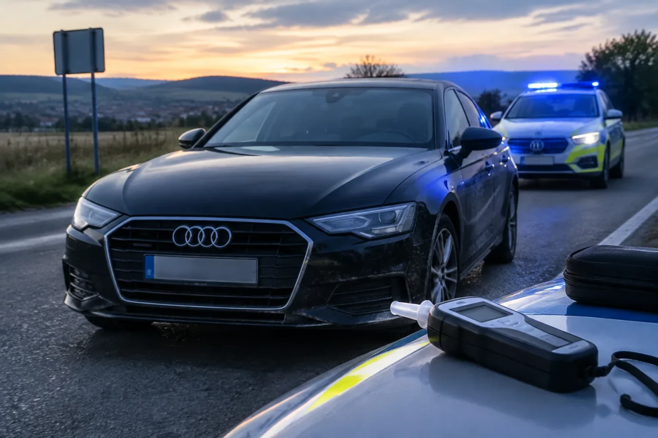 Шофьор с 3,24 промила задържан с Audi край Ружинци