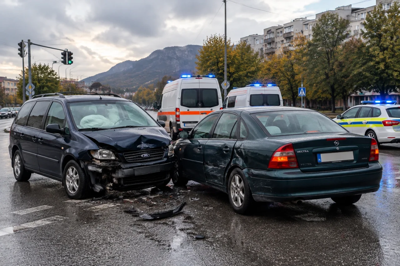 Opel Vectra и Ford миниван се удариха на кръстовище във Враца