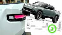 Ремонт на счупен стоп и огънат калник на Rivian R1T струва $21 000!