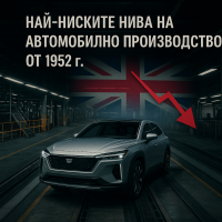 Производството на автомобили във Великобритания достига най-ниските нива от 70 години