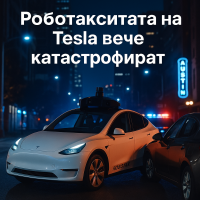 Роботакситата на Tesla вече катастрофират в Остин