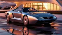 Дигиталният Audi Futura Concept връща стила на DeLorean от 80-те