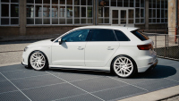 Бял звяр с перфектна стойка: Audi A3 Sportback получава уникални джанти Barracuda Dragoon и KW окачване